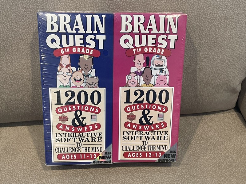 Brain Quest 6th & 7th Grade Interactive Software Bundle for Mac • 1995 Swfte NEW