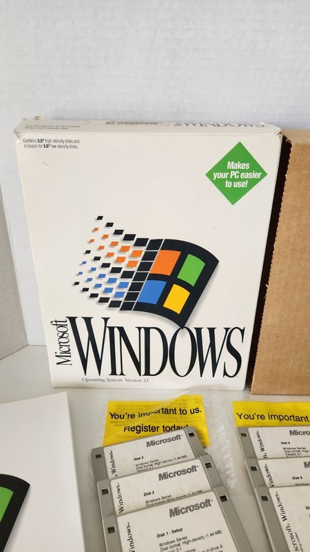 Vintage Microsoft Windows 3.1 Operating System PC Software Complete 6 Disk Set gallery