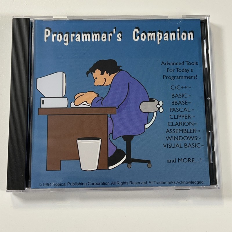 VTG Programmer’s Companion (PC, 1994) MS-DOS CD-ROM Shareware Tools C Basic