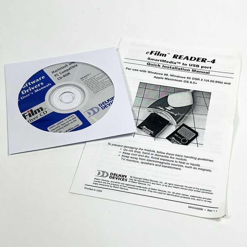 eFilm Reader 4 Driver CD and installation manual for Macintosh and PC