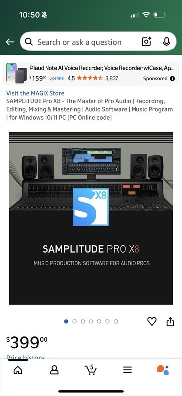 MAGIX-SAMPLITUDE PRO X8- FULL VERSION-BRAND NEW UNUSED LICENSE-Sealed!