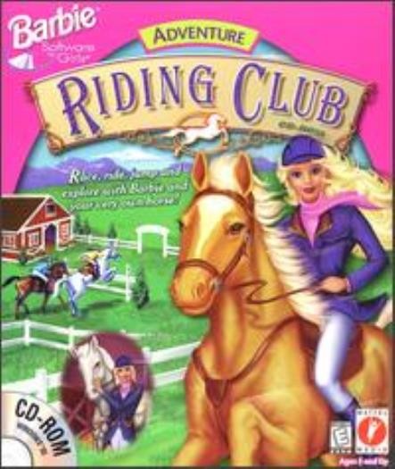 Barbie Riding Club PC CD ride care saddle groom horse animal competiton game!