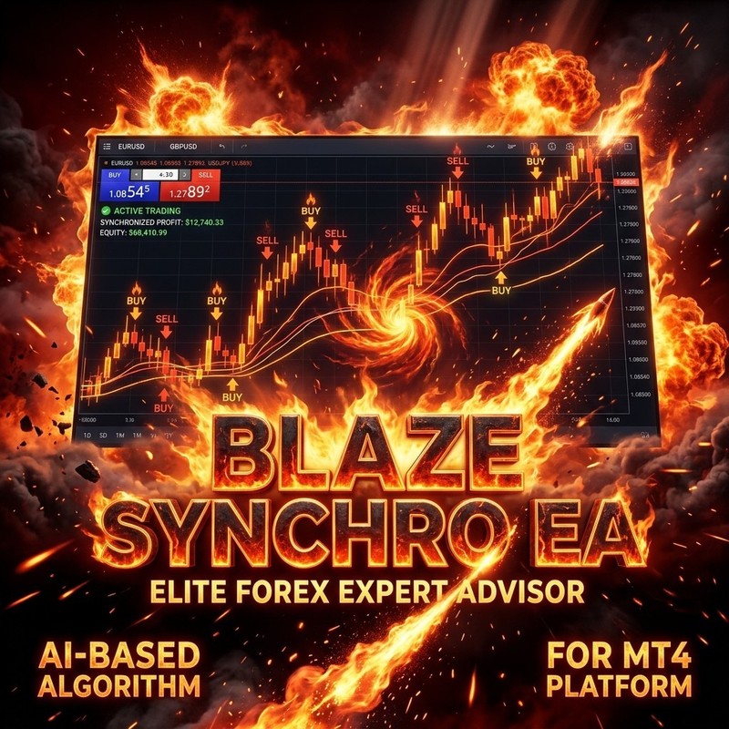 Blaze Synchro EA – Automatic Forex Trading Robot Expert Advisor MT4 MT5