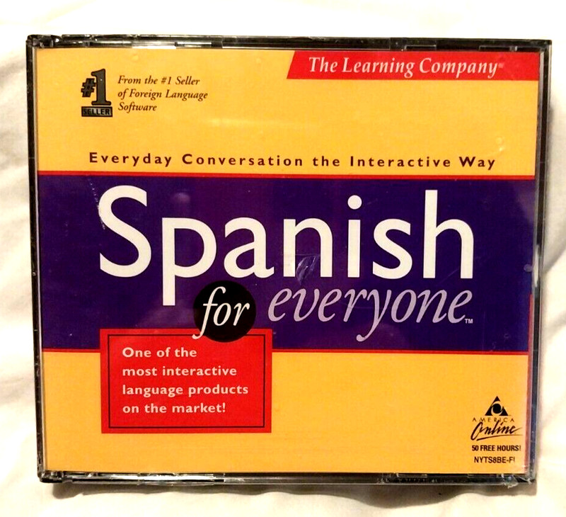 Spanish For Everyone 3 CD's by The Learning Company. 1997. America Online - New!