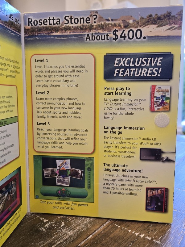 Instant Immersion Spanish Levels 1, 2, 3 (2011, CD-ROM) Software PC and MAC New gallery