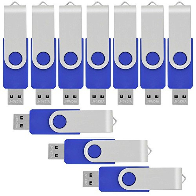 10pcs 2GB USB Flash Drives 2GB Flash Drive USB 2.0 Memory Stick-Blue Blue
