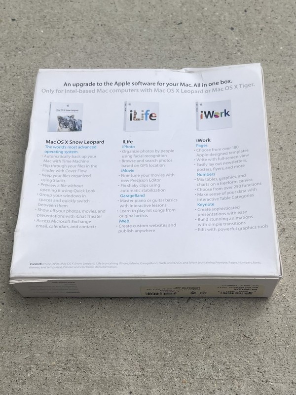 Apple Mac Box Set Includes Mac OS X Snow Leopard iLife 09 iWork 09 MC209Z/A  gallery