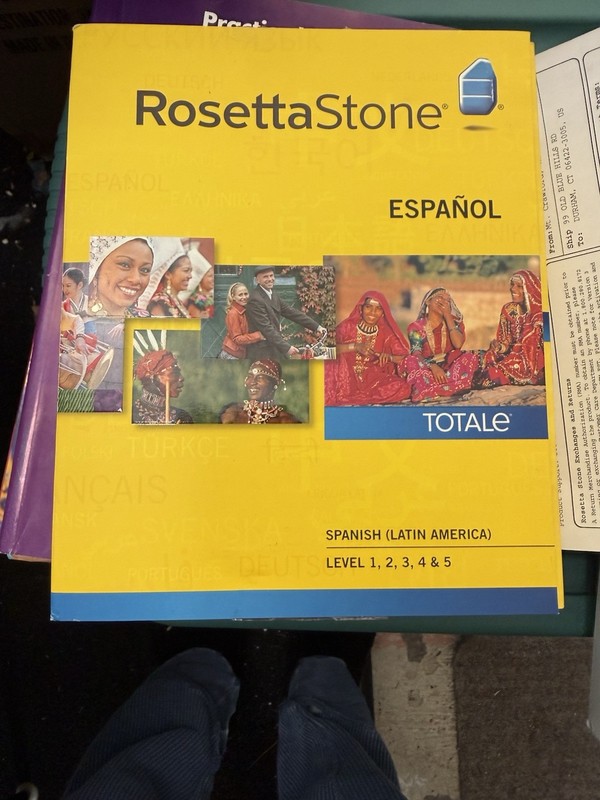Rosetta Stone Spanish Latin America Levels 1–5 Disc Set w Headset (new) Box