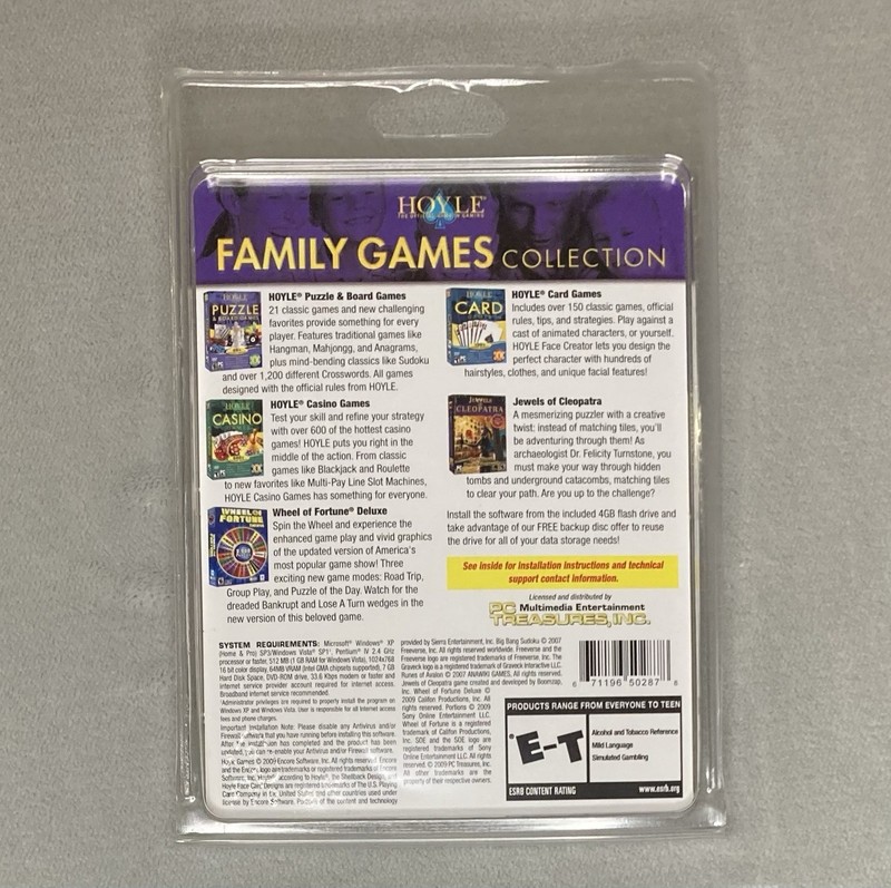 HOYLE FAMILY GAMES COLLECTION 4GB USB DRIVE PLUS SOFTWARE FULL GAMES BRAND New! gallery
