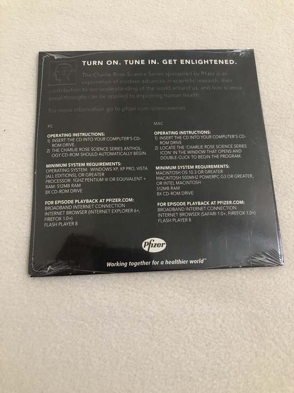 The Charlie Rose Science Series ANTHOLOGY 2008 CD-ROM Pfizer Inc PC & Mac gallery