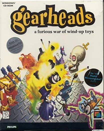 GearHeads PC CD battle animated wind up toys weapons combat game! Gear Heads