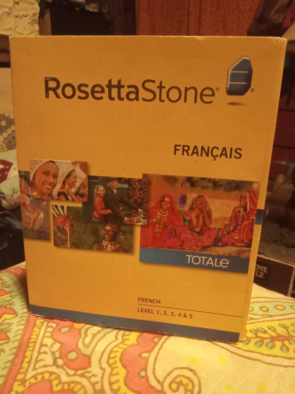 Rosetta Stone V4 French Level 1-5 All 6 discs PC Mac Mobile App MP3 Audio NO MIC