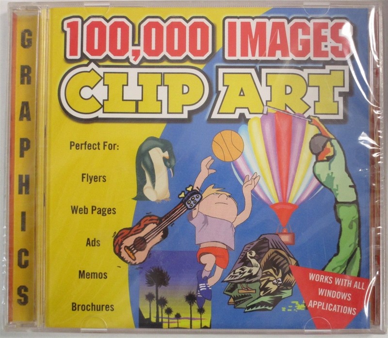 Software PC 100,000 Clip Art Images Retro images NEW SEALED Jewel