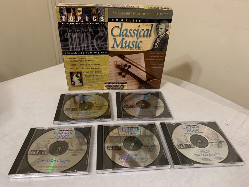 Classical Music Multimedia Collection PC CD CDROM Mozart Vivaldi Retail Big Box gallery