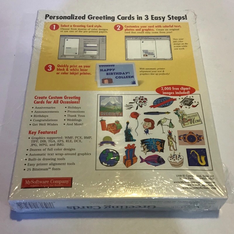 Vtg Computer Software Windows 95 Pro Venture Greeting Cards gallery