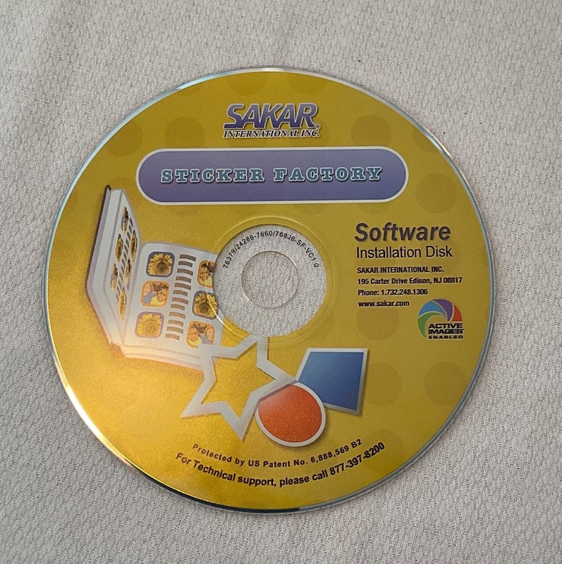 Sakar International Inc. Sticker Factory Software Installation Disc – Disc Only