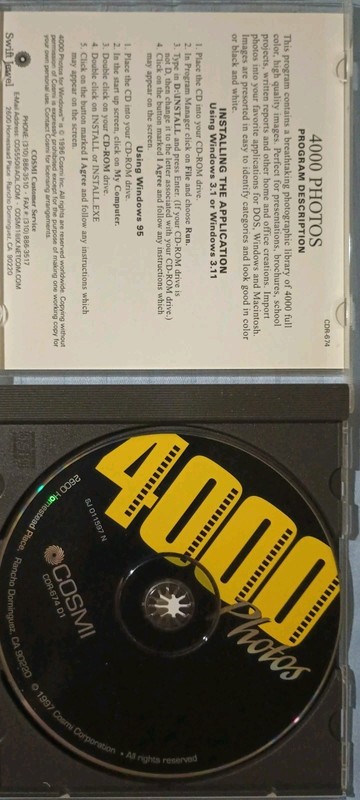 Vintage Swift Jewel 4000 Images PC CD-ROM--Compatible w/DOS, Windows, Macintosh- gallery