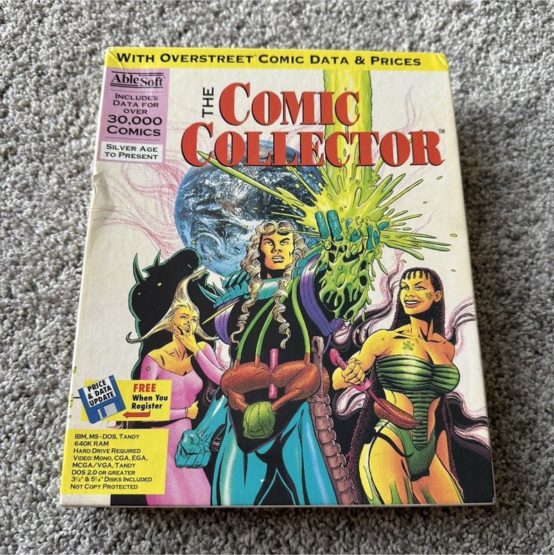 AbleSoft Comic Collector IBM MS-DOS 5.25″ Floppy Overstreet Data & Prices
