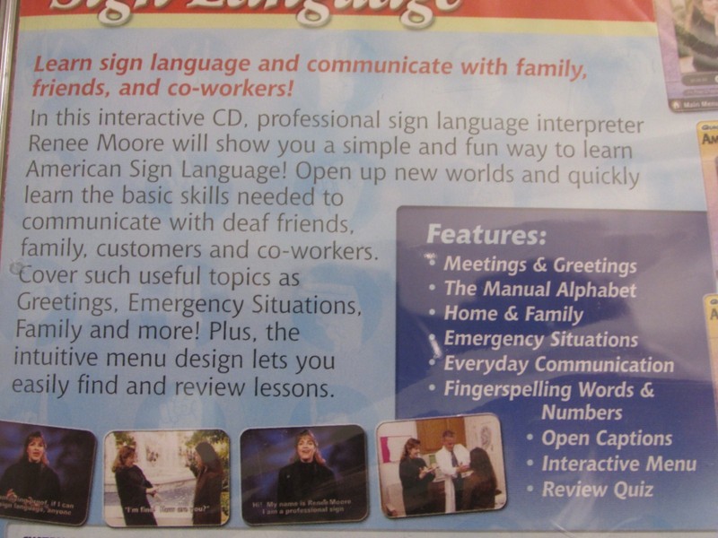American SIgn Language Quickstart Windows & Macintosh New Sealed CD-ROM XP Vista gallery