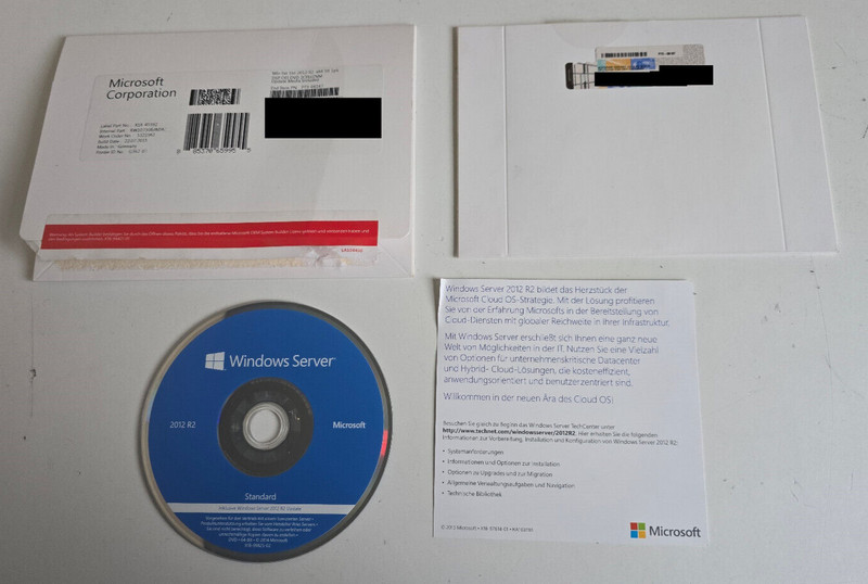 Microsoft Windows Server 2012 R2 Standard / 2CPU, 2VM / P73-06167 / Includes DVD