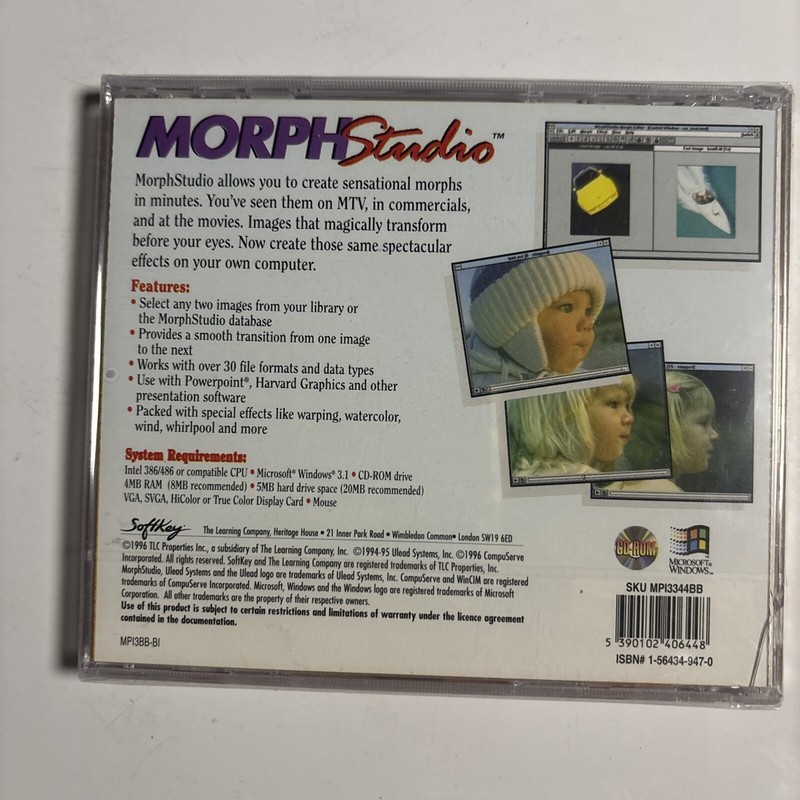 Morph Studio For PC CDROM Windows 3.1 95 By SoftKey *New Sealed* gallery