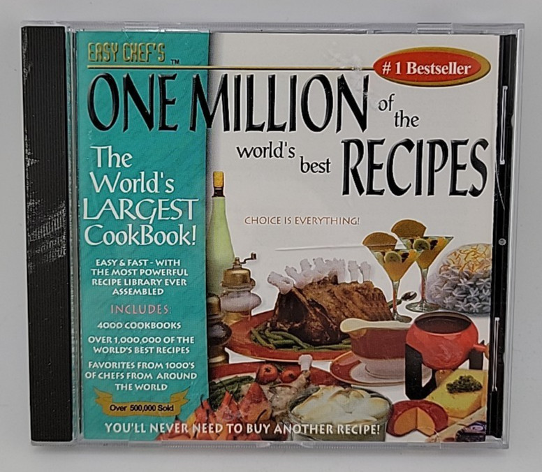 Easy Chef’s One Million Of The World’s Best Recipes 4000 Cookbooks in 1 CD- ROM