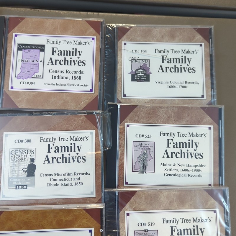 Family Tree Maker's Family Archives software Ver 6.01 Broderbund geneology CDRom gallery