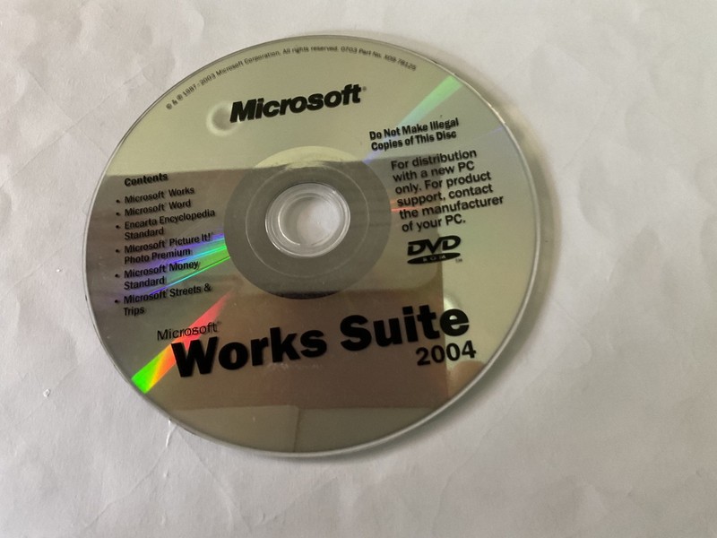 Microsoft Works Suite 2004 – PRODUCT KEY NOT INCLUDED!!!