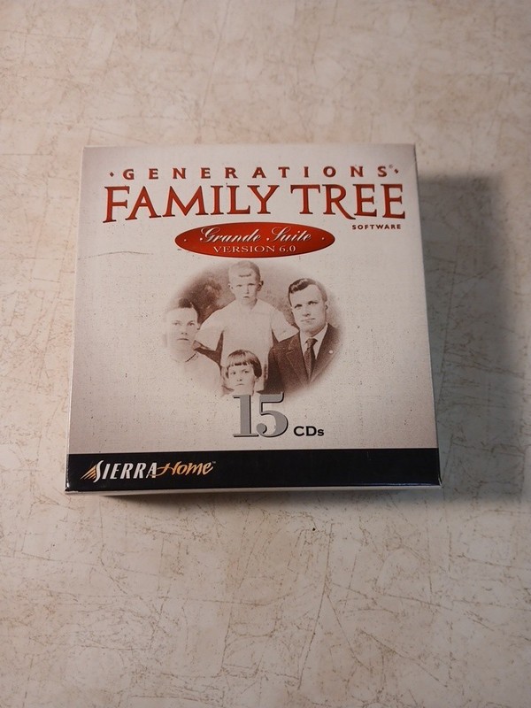 GENERATIONS® FAMILY TREE Grande Suite Version 6.0 • 15 CD Set • SIERRA Software