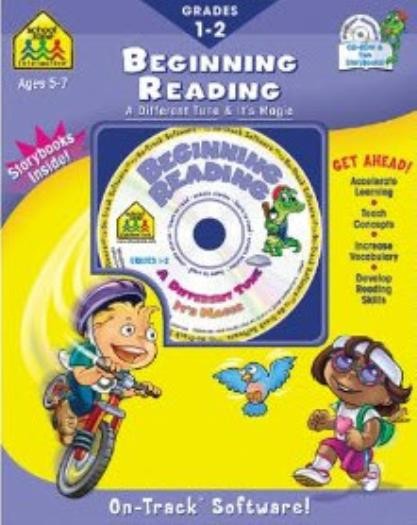 School Zone: Beginning Reading Grades 1-2 PC MAC CD learn to read words, rhyming