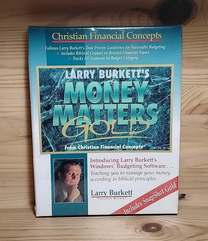 Rare Larry Burkett’s Money Matters Software Snapshot Gold Edition SEALED CD-ROM