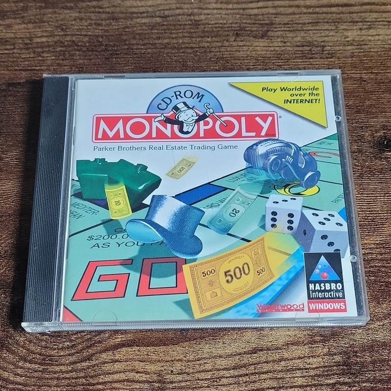 Hasbro Interactive Monopoly CD-ROM Windows 3.1/95 Board Game MPN 99770