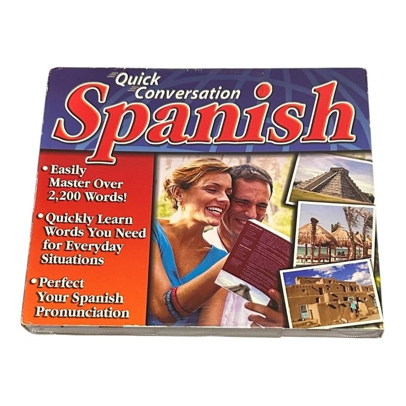 Quick Conversation Spanish PC CD-ROM ValuSoft Language Course Windows 98 ME XP