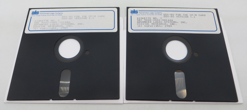 Advanced Logic Systems 5.25″ Floppy Disks GSX-80 for the CP/M Card Version 1.1