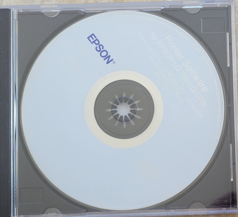 Vintage – Epson Printer Software for Epson LQ-580 & LQ-570e