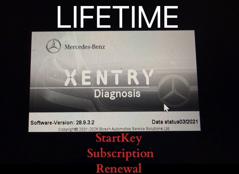 StartKey Renewal For Mercedes Xentry Software OpenShell & Passthru – LIFETIME