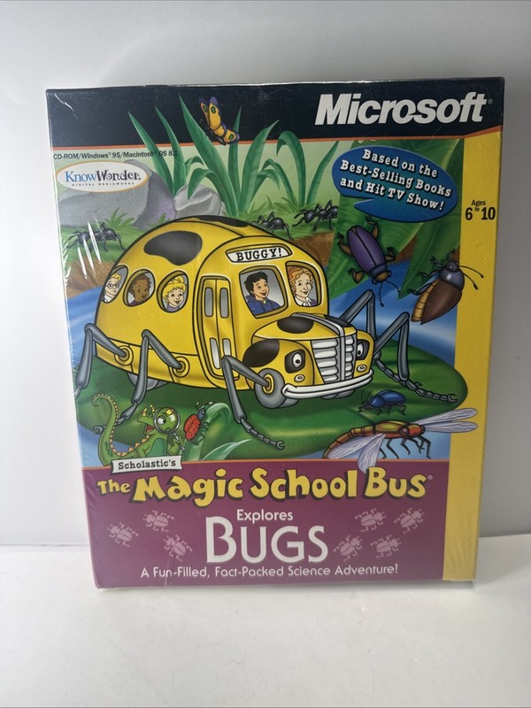 The Magic School Bus Explores Bugs Windows CD- ROM Scholastics