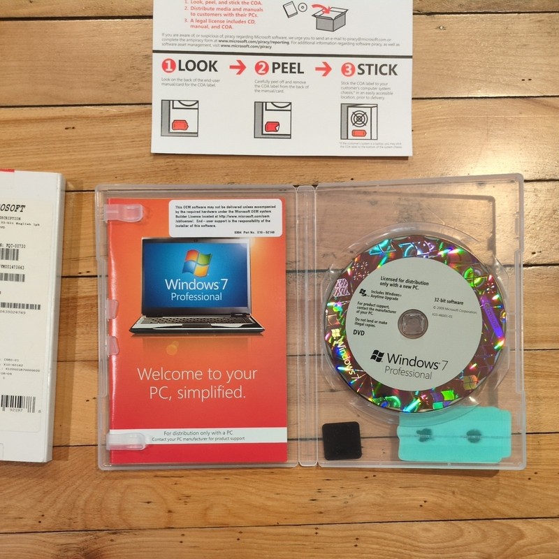 Microsoft Windows 7 Professional 32-bit Full English DVD MS WIN gallery