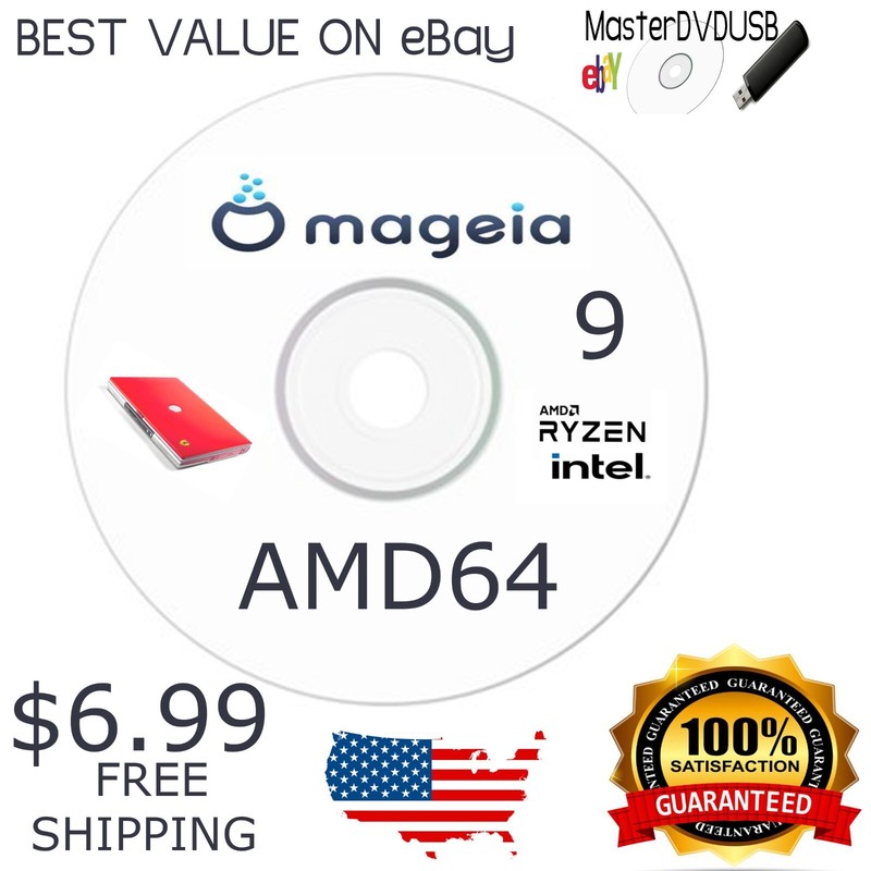 Mageia 9 (i586) DVD – Laser Printed Grade AAA+ Best Value Free Same-Day Shipping