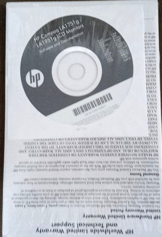 NEW! HP Compaq LCD Monitor Software & Documentation CD LA1751g LA1951g