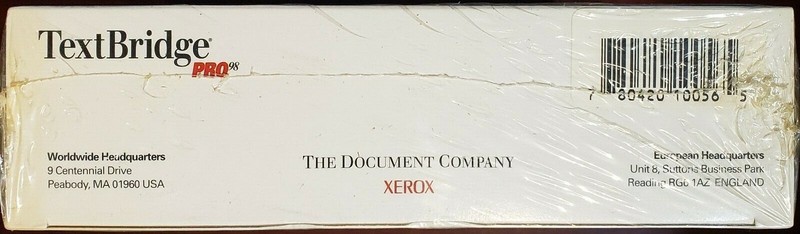 Xerox TextBridge Pro98 for Windows, Full Edition, CD, NFR, Sealed 1997 gallery