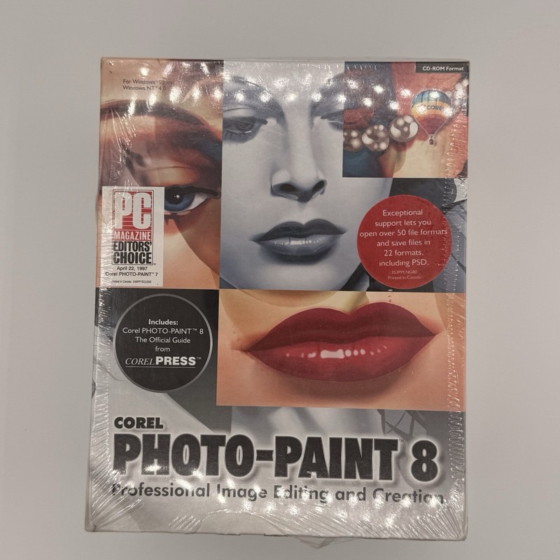 1998 Corel Photo-Paint 8 Upgrade – BRAND NEW FACTORY SEALED