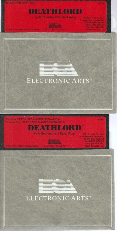 Deathlord APPLE II FLOPPY roleplaying RPG fantasy demons wizard fighter game!