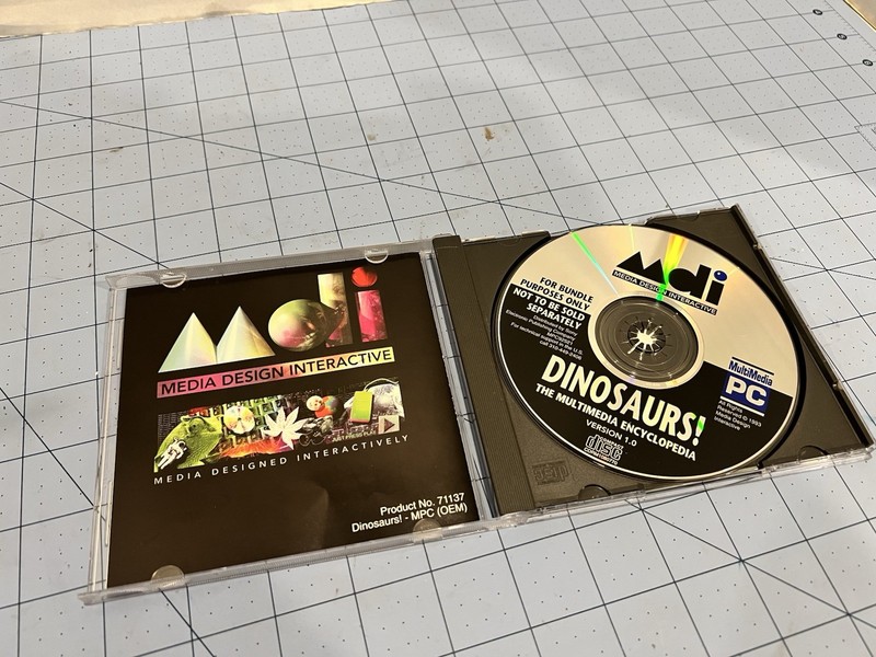 DINOSAURS! Multimedia CD-ROM 1992 Media Design Interactive Mac PC Dual Sony gallery