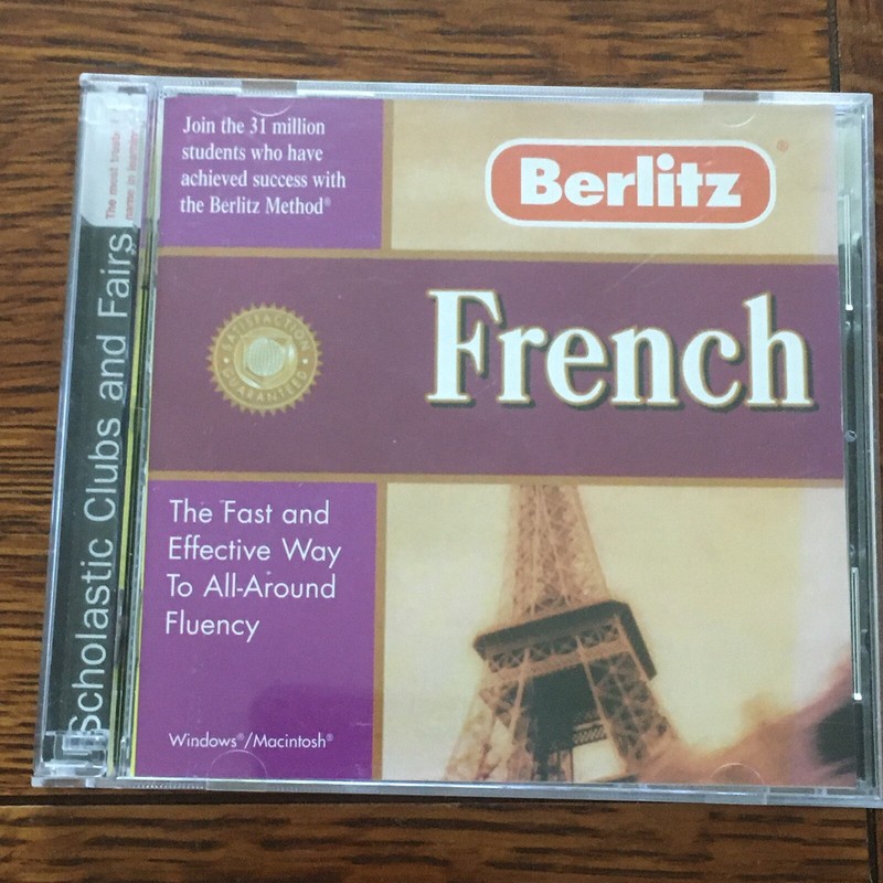 Berlitz French Interactive CD-ROM Win/Mac 1999 2 CD set Record/Playback
