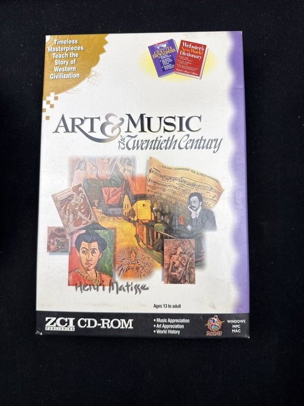 Vintage ZCI Art & Music History Interactive CD-ROM Lot Sealed Windows