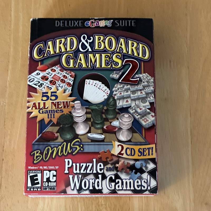 eGames Card & Board Games 2 Deluxe Suite PC CD-ROM for Windows 98/Me/2000/XP