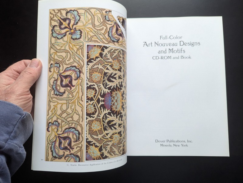 Full-Color Art Nouveau Floral, Designs & Frames CD-ROM Book 3V Lot Dover gallery