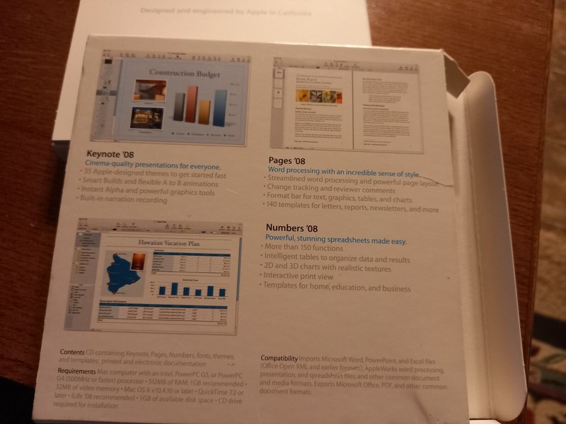 Apple iWork '08 -- Includes Keynote, Pages, Numbers - Retail-Boxed -- FREE Ship gallery
