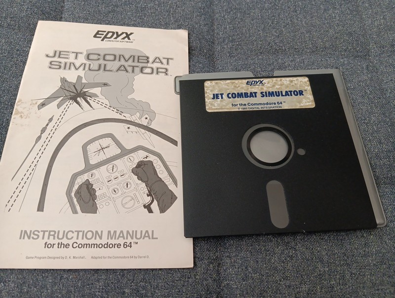 Vtg Jet Combat Simulator Commodore 64 Game with Manual Epyx 1984 C64 RARE gallery